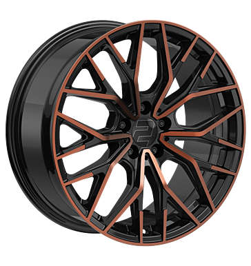 2DRV 2DRV WH37 Schwarz Kupfer hochglanzpoliert 8.0 × 18.0