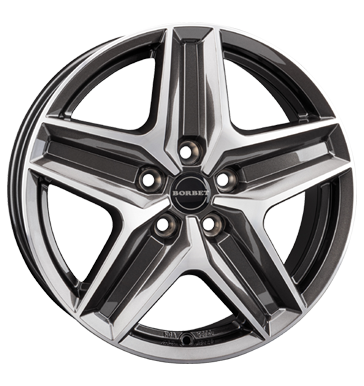 EAN 4051665056686, BORBET CWZ MISTRAL ANTHRACITE GLOSSY POLISHED, 7.5x18 ET:48 ML:66.5