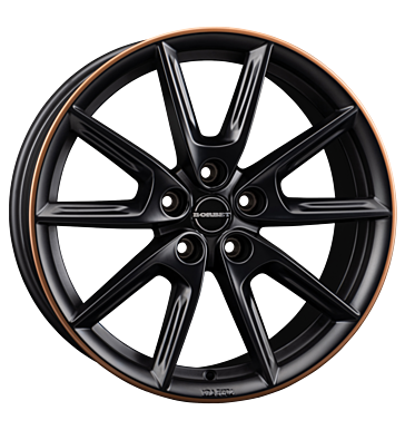 EAN 4051665058802, BORBET LX18 BLACK MATT RIM COPPER, 8x18 ET:40 ML:66.6