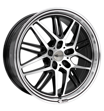 EAN 4250145449844, BROCK B28 BLACK FRONT POLISHED, 8.5x19 ET:45 ML:72.6