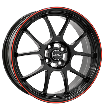 Inter Action Inter Action Phoenix black glossy red 7.0 × 17.0
