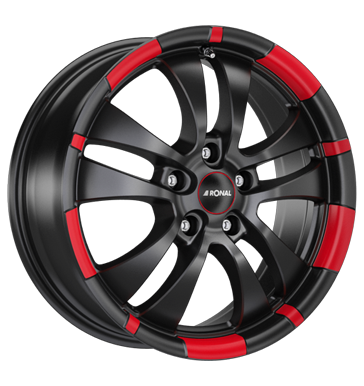 Ronal Ronal R59 MCR jetblack-red rim 7.5 × 18.0