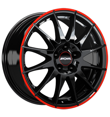 Ronal R54 MCR jetblack-red rim