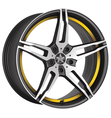 Barracuda Starzz Mattblack polished undercut Color Trim gelb Barracuda Starzz Mattblack polished undercut Color Trim gelb